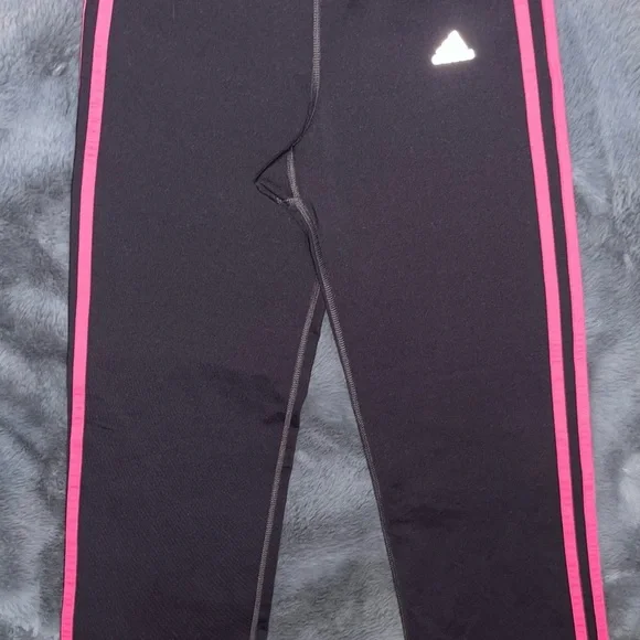 Adidas 3 Stripe Navy and Hot Pink Pants. VTG Like New - Picture 6 of 6